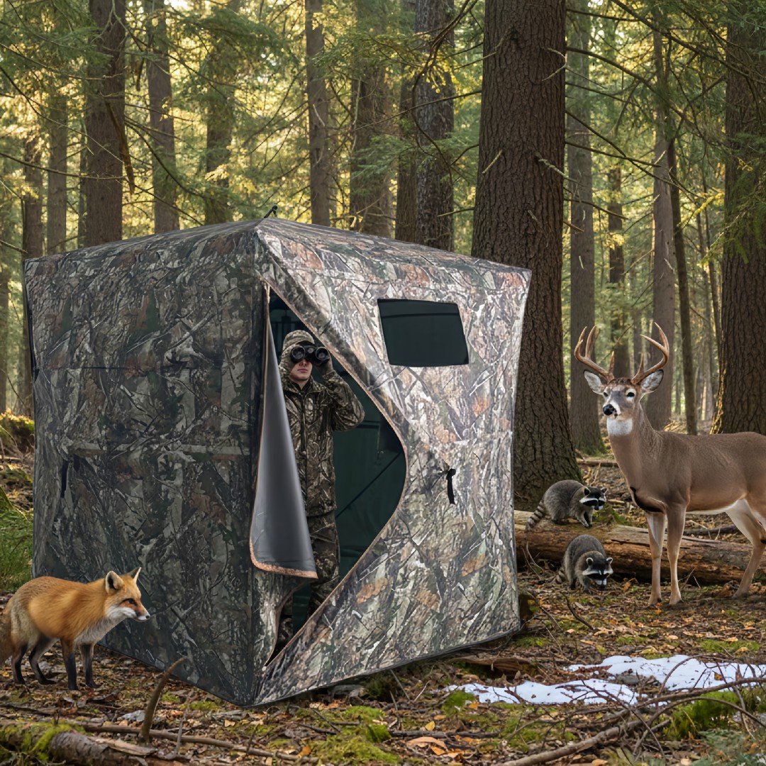 Hunting Outdoors - خيمة صيد مموهة سهلة التركيب، مأوى
