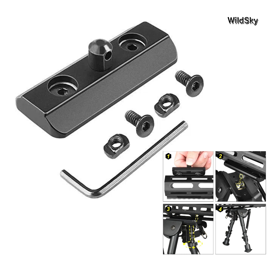 Bipod Rifle Mount - محول handguard Wildsky-picatinny ، m-lok mount