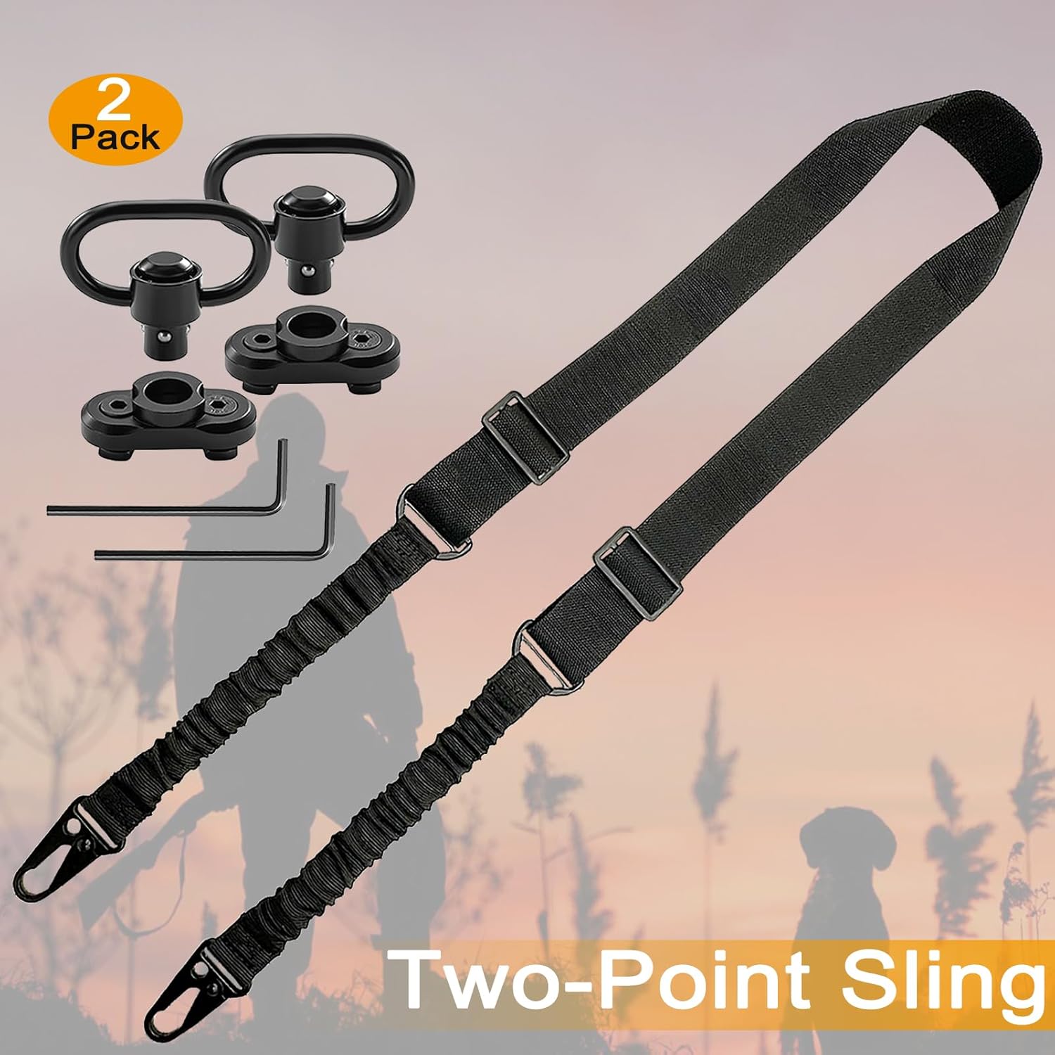 Rifle Sling Swivel - 2 نقطة QD بندقية الرافعة مع