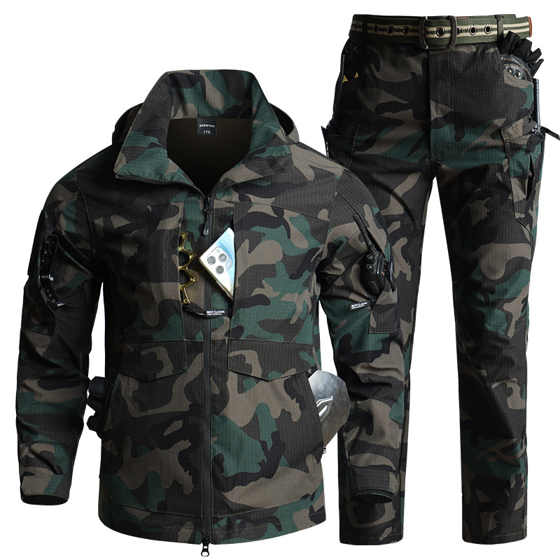 Hunting Outdoor Pants - طقم ملابس تكتيكية للرجال بنمط التمويه،