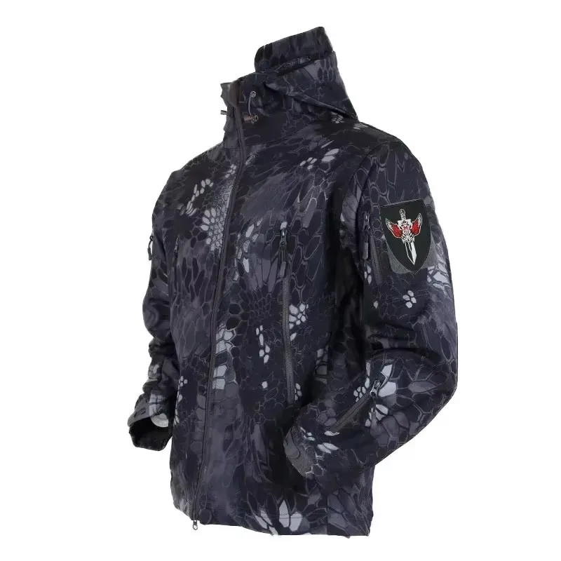 Men'S Outdoor Hunting Jacket - 5XL 6XL CP غلاف ناعم مموه،