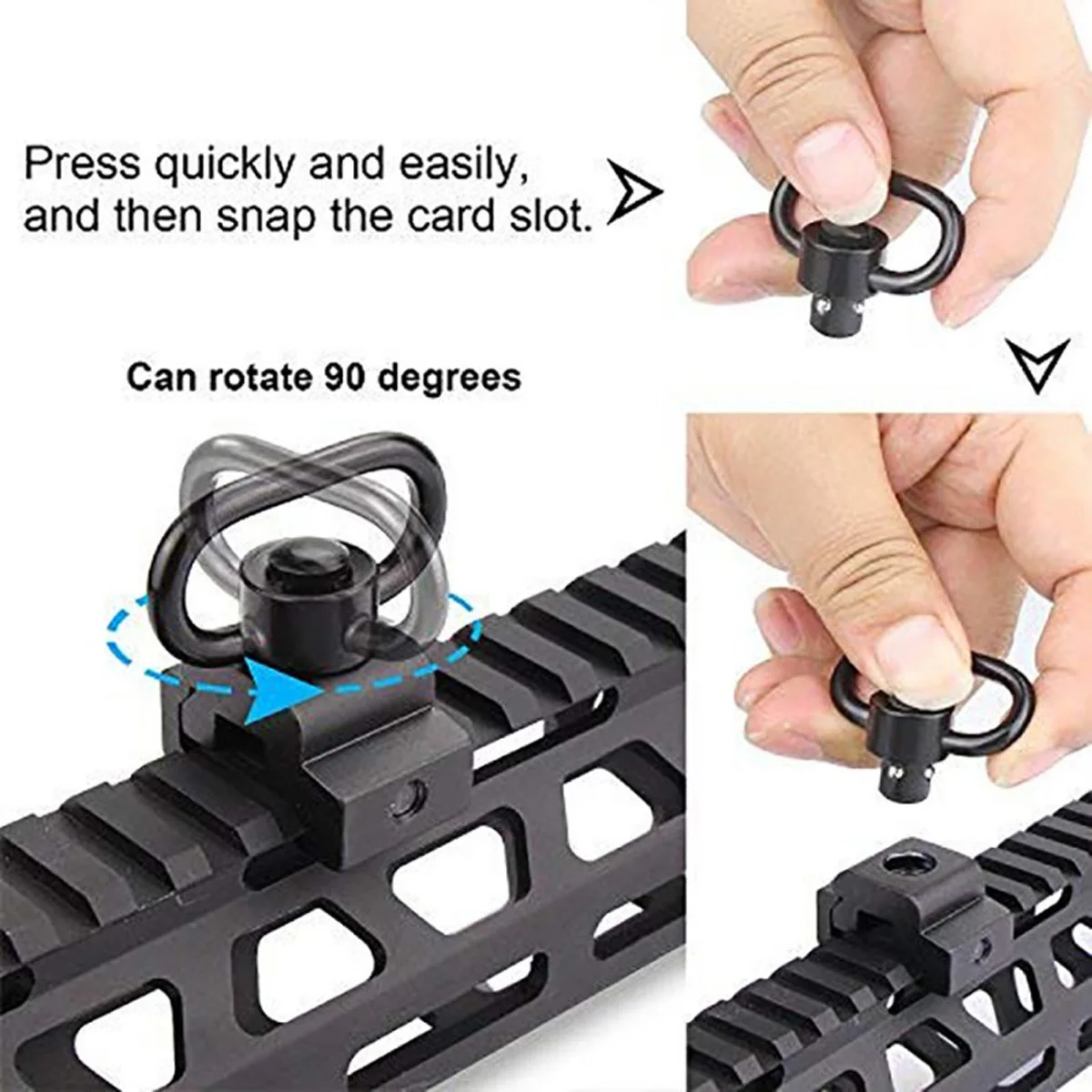 حزام تكتيكي للبندقية مع مشبك د - مراجعة Rifle Sling Swivel وسعره