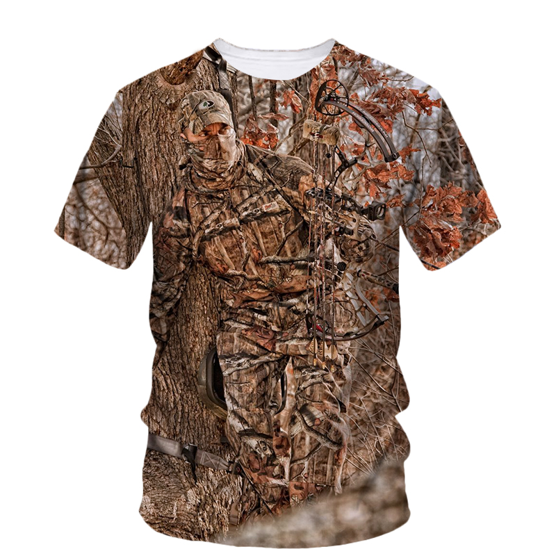 الرجال عادية كامو الرسم تي شير - مراجعة Outdoor Hunting Graphic Tees وسعره