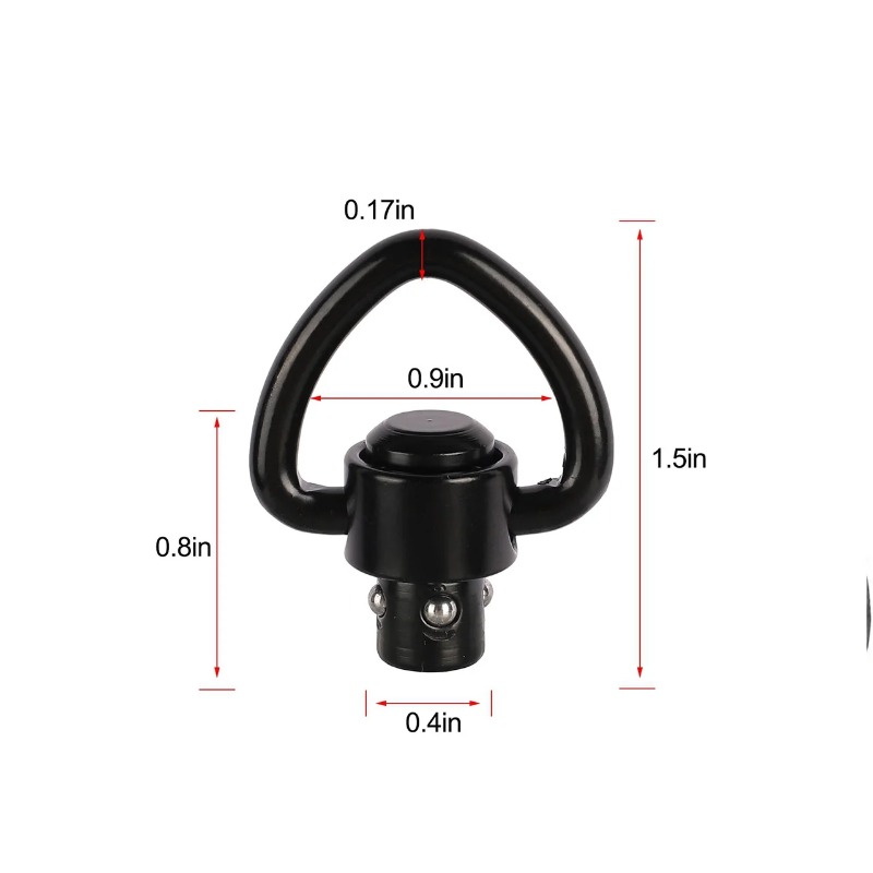 1/2 قطعة زر الضغط في البندقية  - مراجعة Rifle Sling Swivel وسعره