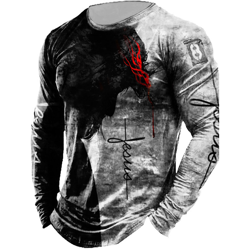 الرجال طويلة الأكمام الرسومات  - مراجعة Outdoor Hunting Graphic Tees وسعره